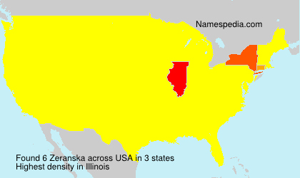Surname Zeranska in USA Surname Zeranska in USA