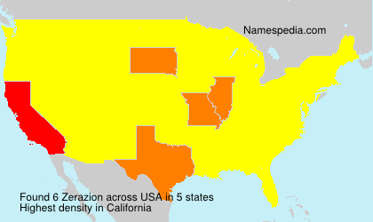 Surname Zerazion in USA Surname Zerazion in USA