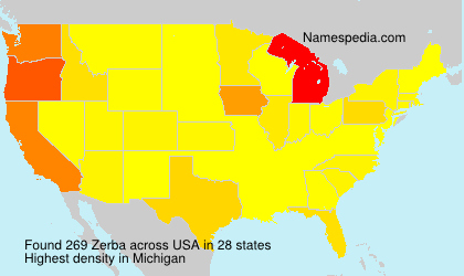 Surname Zerba in USA Surname Zerba in USA