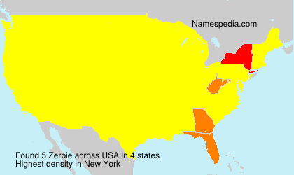 Surname Zerbie in USA Surname Zerbie in USA