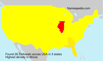 Surname Zerfowski in USA