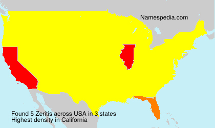 Surname Zeritis in USA Surname Zeritis in USA