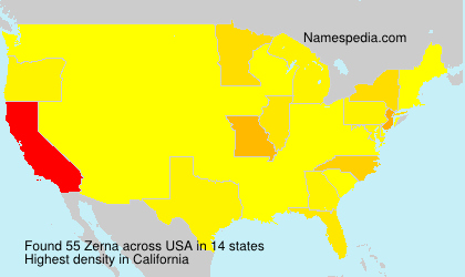 Surname Zerna in USA Surname Zerna in USA