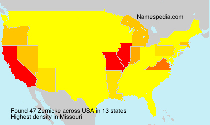 Surname Zernicke in USA Surname Zernicke in USA