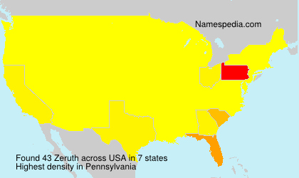 Surname Zeruth in USA Surname Zeruth in USA