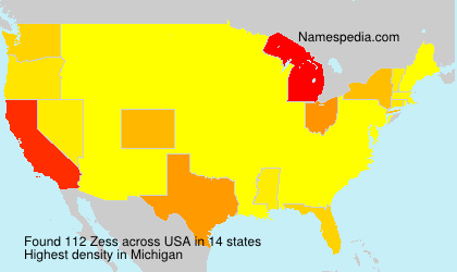 Surname Zess in USA Surname Zess in USA