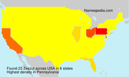 Surname Zeszut in USA