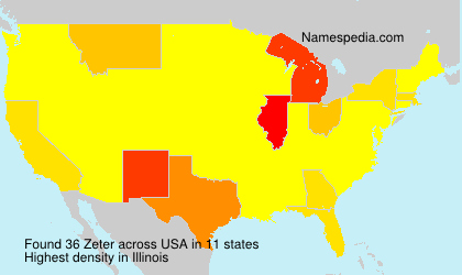 Surname Zeter in USA Surname Zeter in USA
