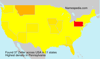 Surname Zetler in USA Surname Zetler in USA
