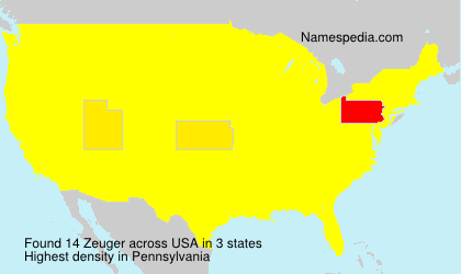 Surname Zeuger in USA Surname Zeuger in USA