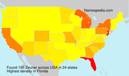 Surname Zeuner in USA Surname Zeuner in USA