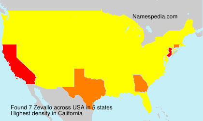 Surname Zevallo in USA Surname Zevallo in USA