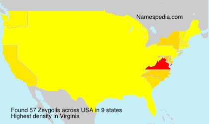 Surname Zevgolis in USA Surname Zevgolis in USA