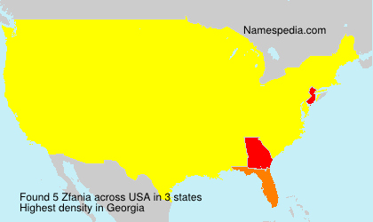 Surname Zfania in USA Surname Zfania in USA