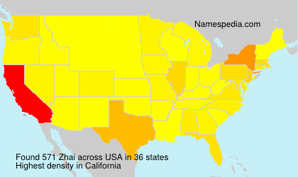 Surname Zhai in USA Surname Zhai in USA