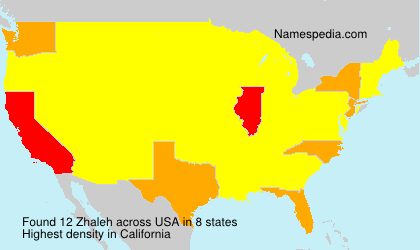 Surname Zhaleh in USA Surname Zhaleh in USA