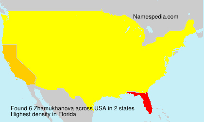 Surname Zhamukhanova in USA