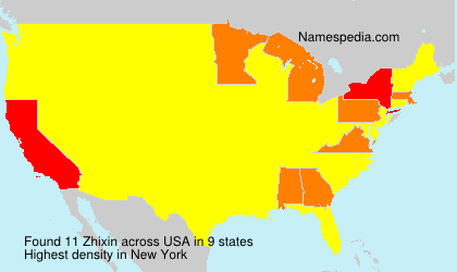 Surname Zhixin in USA Surname Zhixin in USA