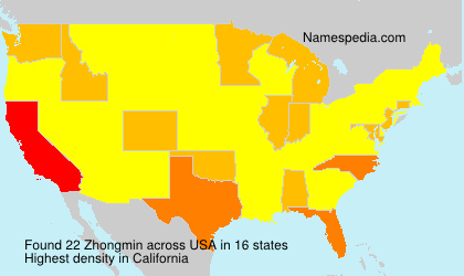 Surname Zhongmin in USA