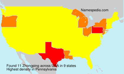 Surname Zhongping in USA Surname Zhongping in USA