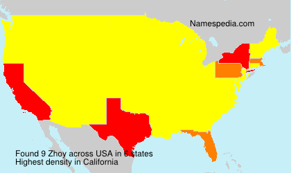 Surname Zhoy in USA Surname Zhoy in USA