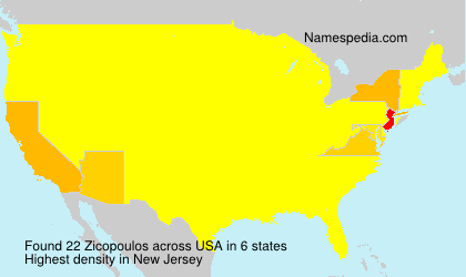 Surname Zicopoulos in USA Surname Zicopoulos in USA