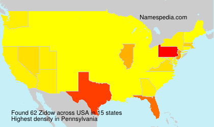 Surname Zidow in USA Surname Zidow in USA