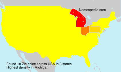 Surname Zieleniec in USA Surname Zieleniec in USA