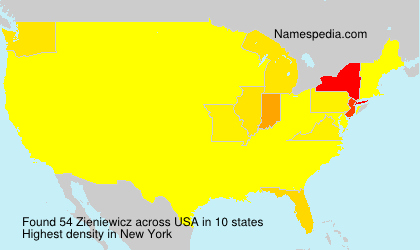Surname Zieniewicz in USA Surname Zieniewicz in USA