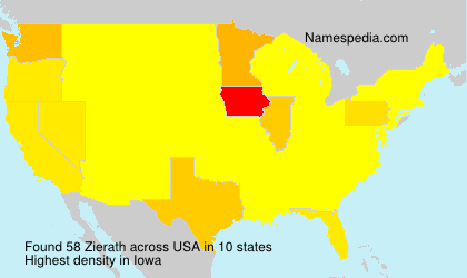 Surname Zierath in USA Surname Zierath in USA