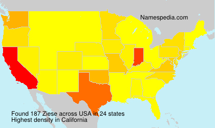 Surname Ziese in USA Surname Ziese in USA