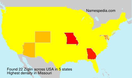 Surname Ziglin in USA Surname Ziglin in USA