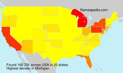 Surname Zilli in USA Surname Zilli in USA