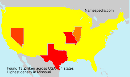 Surname Zilliken in USA Surname Zilliken in USA