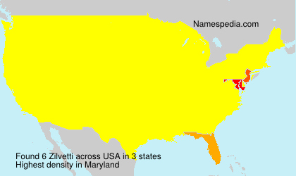 Surname Zilvetti in USA Surname Zilvetti in USA
