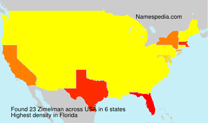 Surname Zimelman in USA Surname Zimelman in USA