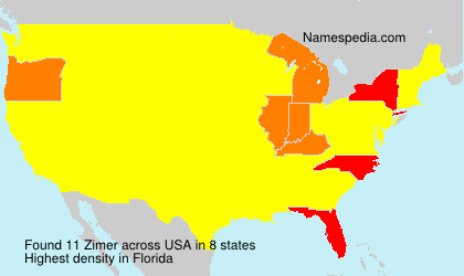 Surname Zimer in USA Surname Zimer in USA