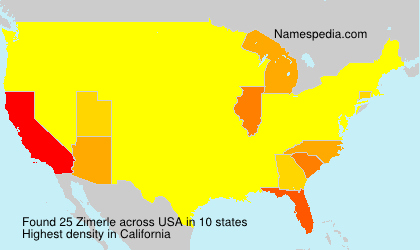Surname Zimerle in USA Surname Zimerle in USA