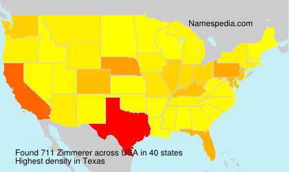 Surname Zimmerer in USA Surname Zimmerer in USA