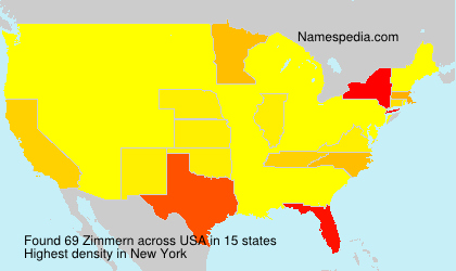 Surname Zimmern in USA