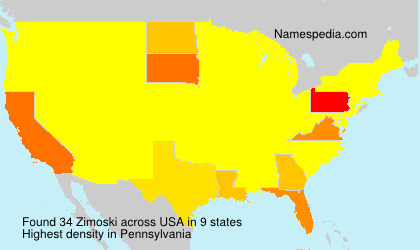 Surname Zimoski in USA Surname Zimoski in USA