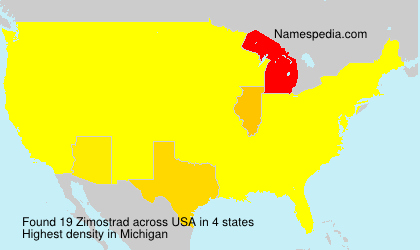Surname Zimostrad in USA