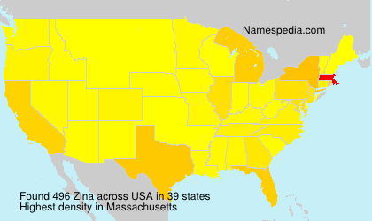Surname Zina in USA Surname Zina in USA