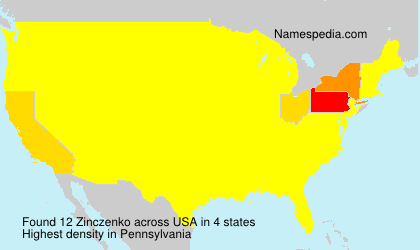 Surname Zinczenko in USA Surname Zinczenko in USA