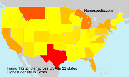 Surname Zindler in USA