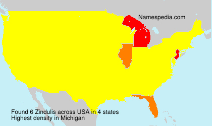 Surname Zindulis in USA Surname Zindulis in USA