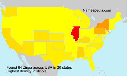 Surname Zinga in USA Surname Zinga in USA