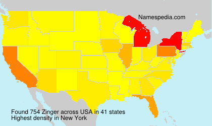 Surname Zinger in USA Surname Zinger in USA