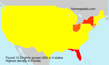 Surname Zinghini in USA Surname Zinghini in USA