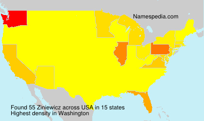 Surname Ziniewicz in USA Surname Ziniewicz in USA